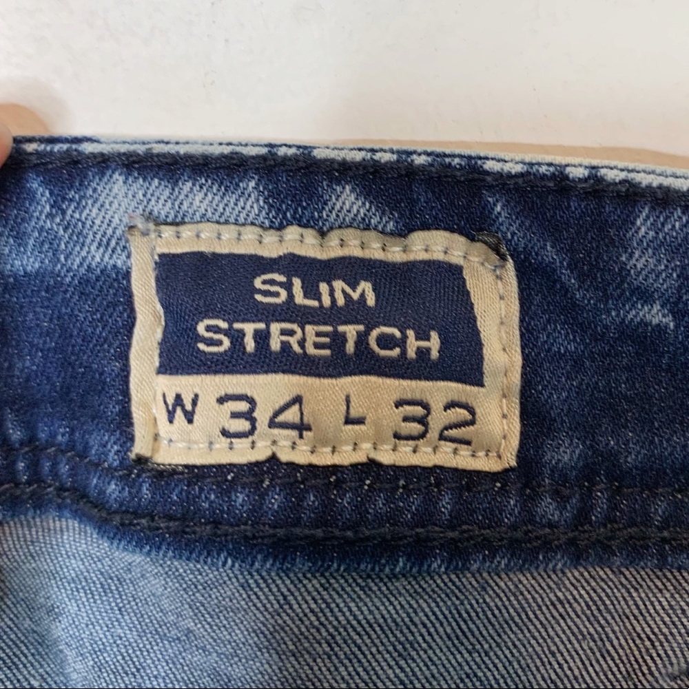 MENS AMONGST OTHERS Slim Stretch acid wash jeans 1969 - Picture 8 of 12